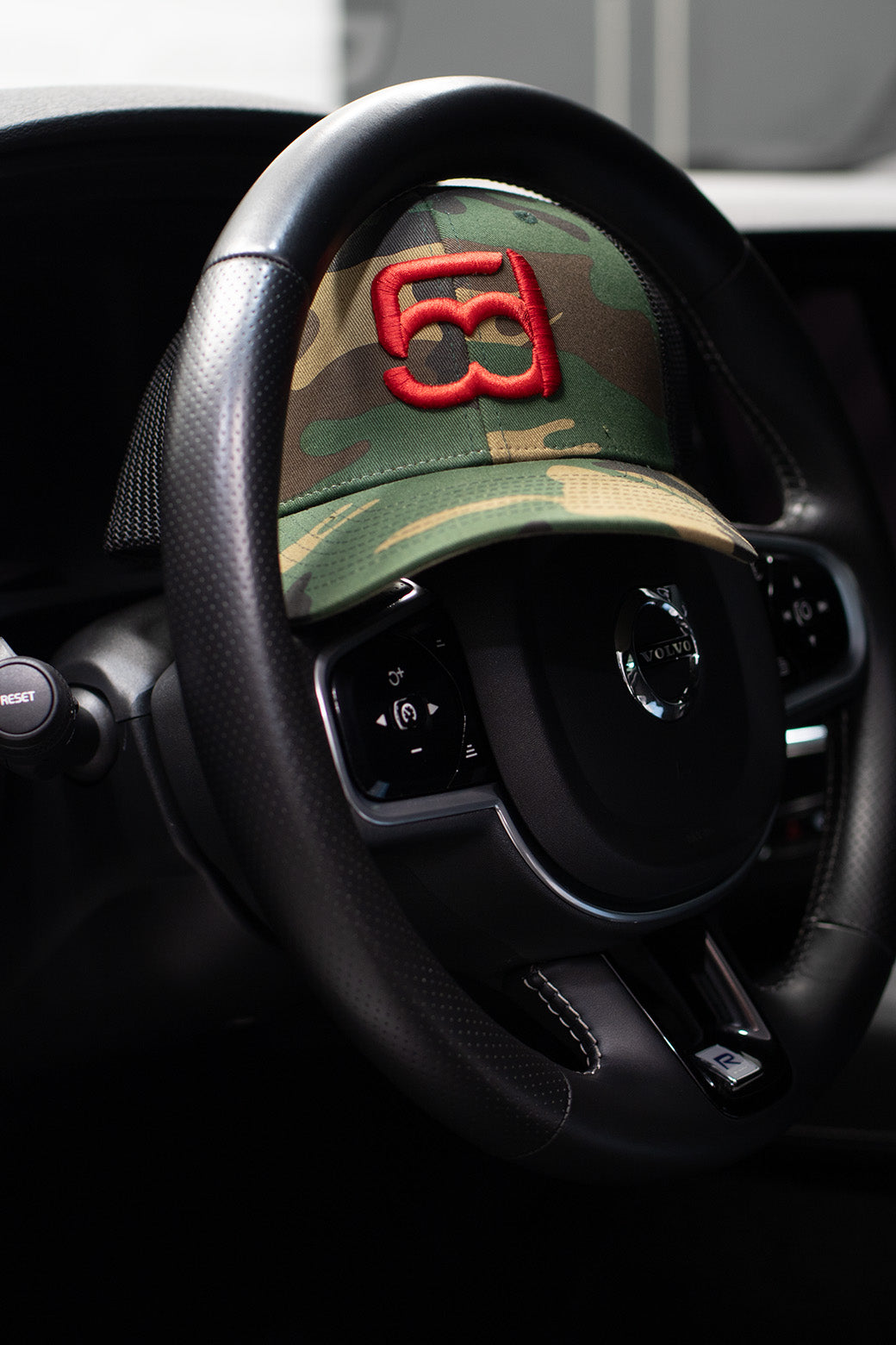 5d Tricolor Camo Snapback Trucker Hat | Camo, Black & Red