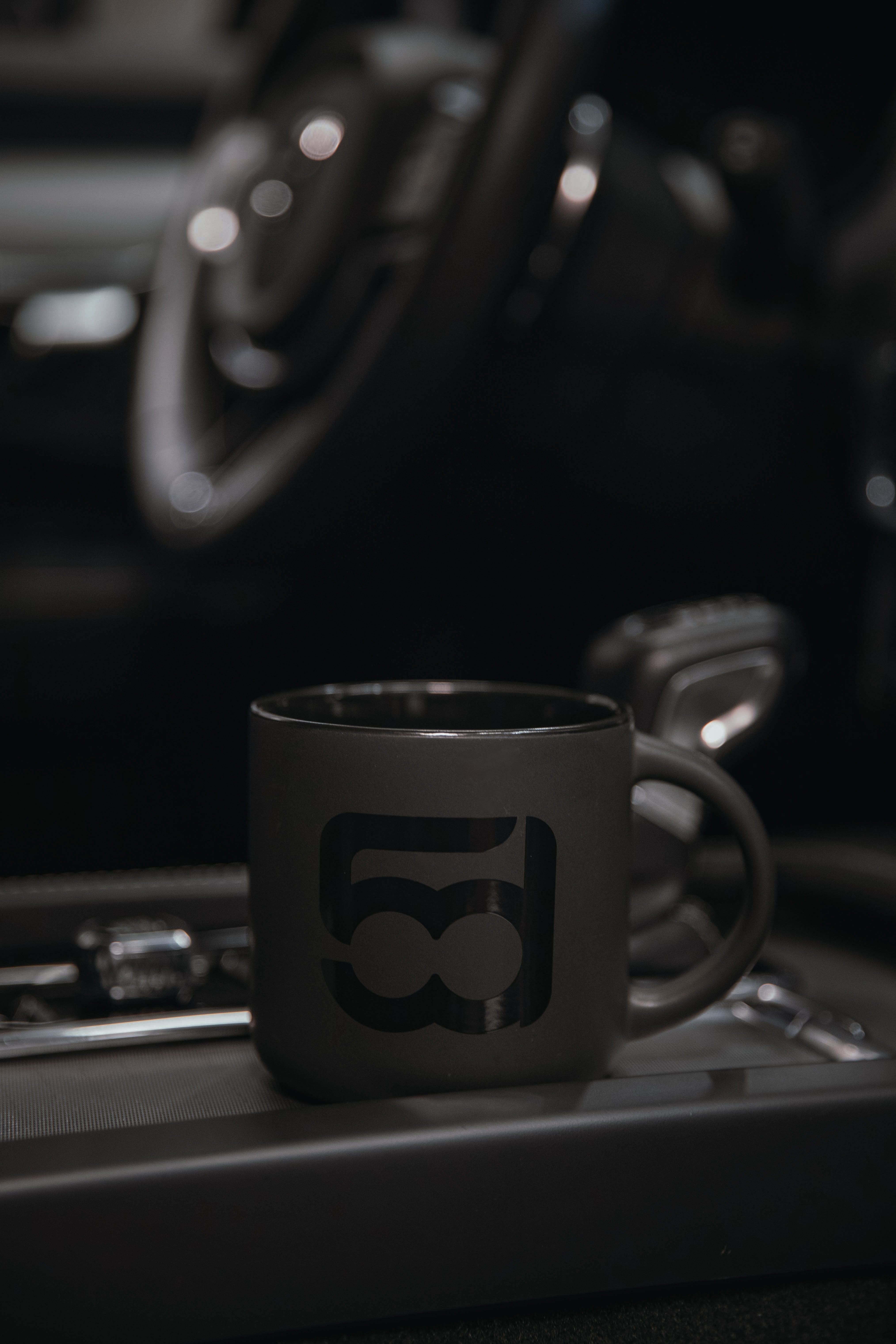 5door Black & Black Ceramic Coffee Mug